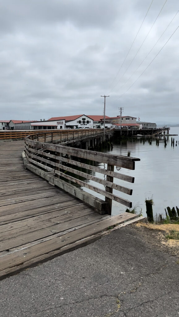 Pier 39 in Astoria Oregon leading to the historic Cannery